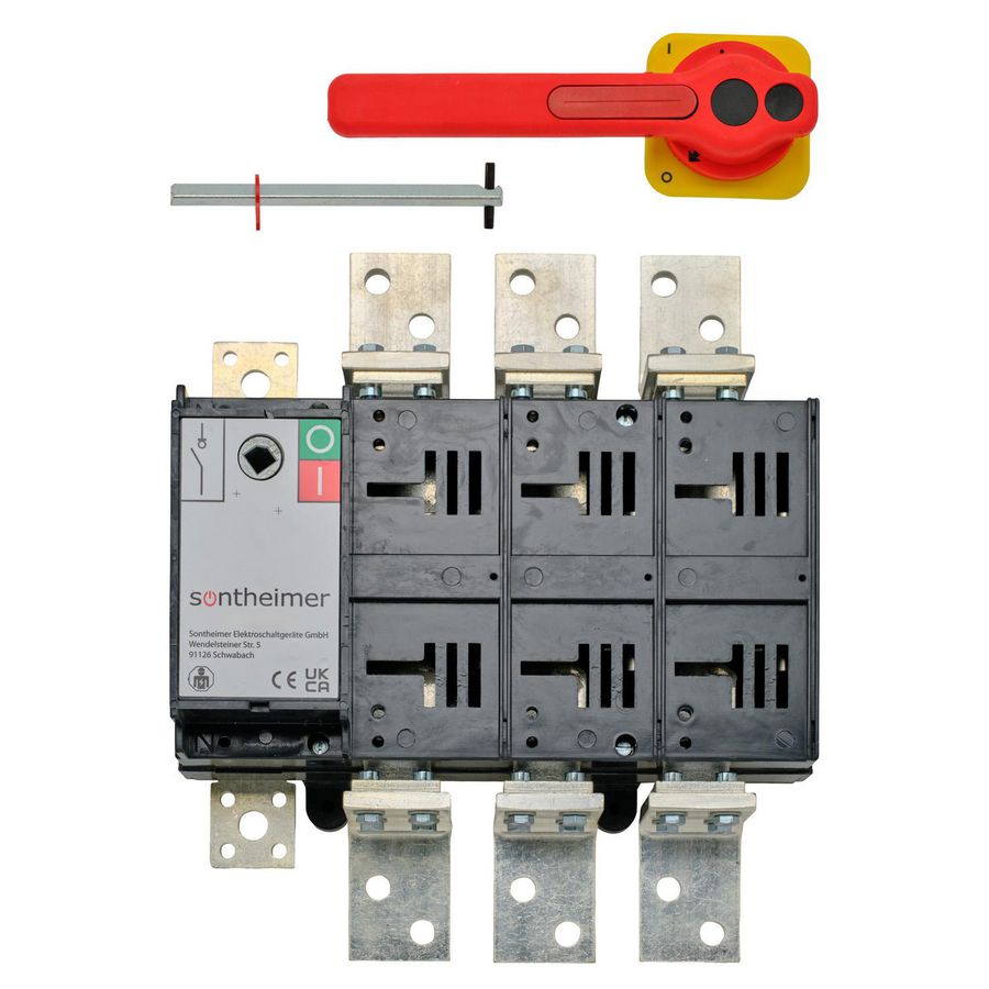 Hoofdschakelaar nood-uit 1600A 3P bodemmontage met as/hendel