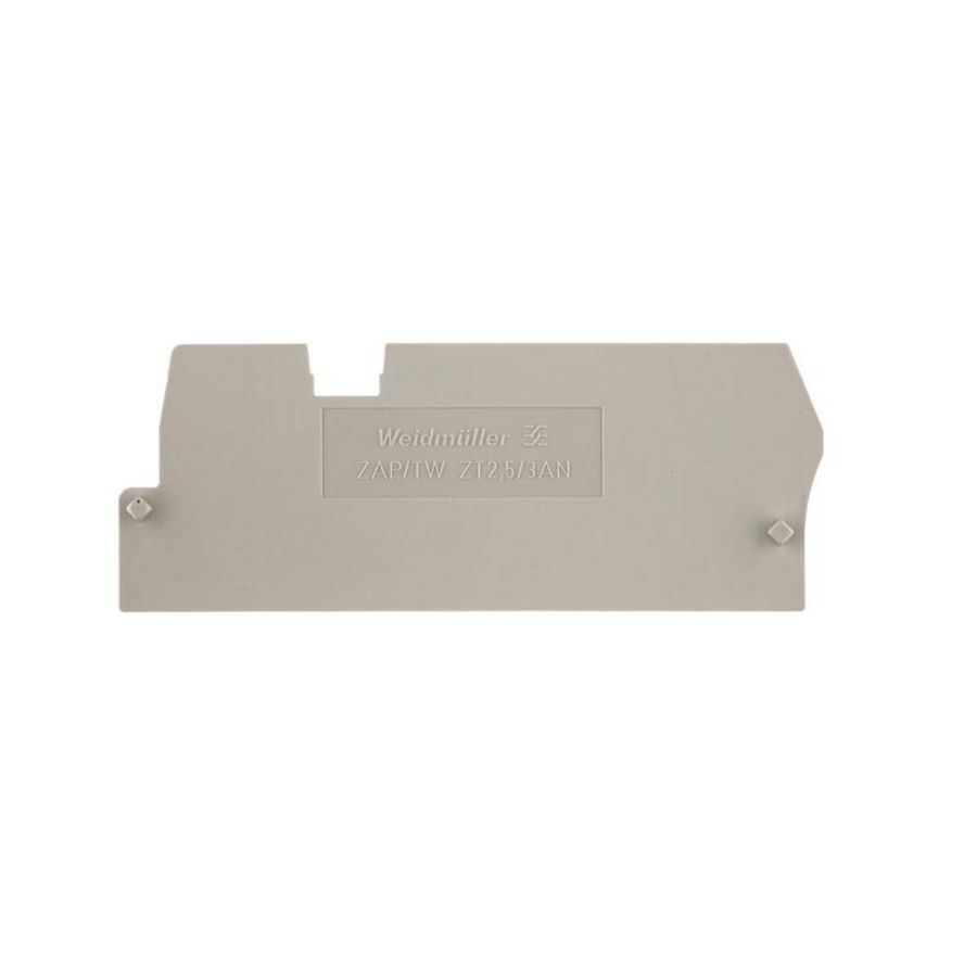 Afsluit- eindplaat (terminal) h:71.05mm b:2.5 m VVE=50