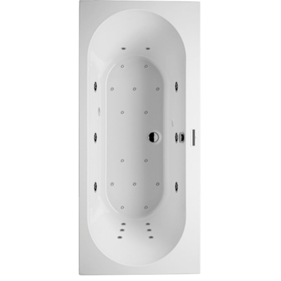 Whirlpool Carolina Rihopool 170x80cm systeem JOY rechts hoogglans wit