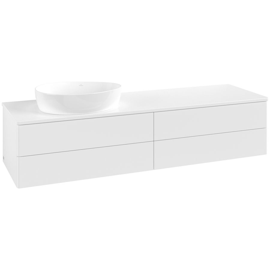 Wastafelonderkast Antao 1600x360x500mm White Matt Lacquer K26010MT