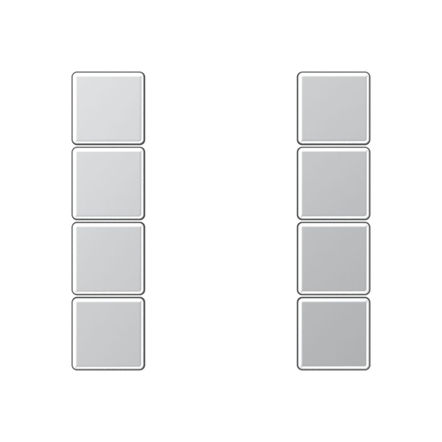 Tastafdekking compleet 4-voudig A500 aluminium KNX
