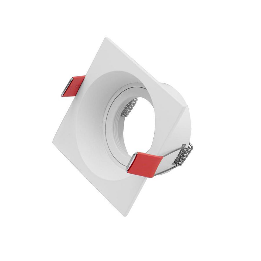 Inbouwarmatuur 50mm vierkant 85x85mm wit