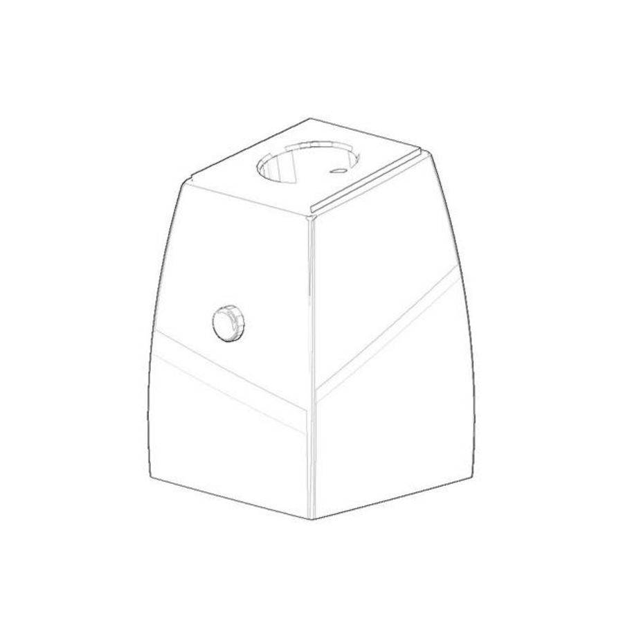 Aansluiting 53,7x53,7x77,1mm chr