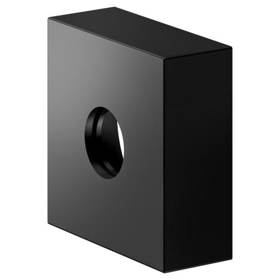 Verlengrozet vierkant voor Baduitloop/Slangaansl. 25mm zwart