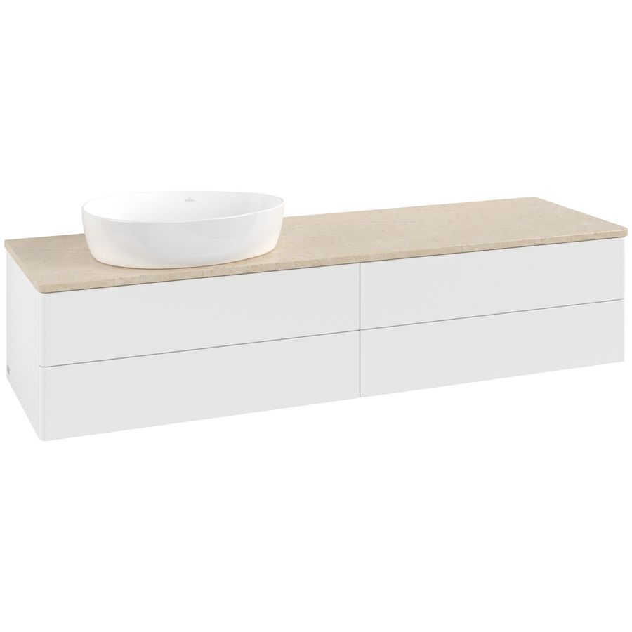 Wastafelonderkast Antao 1600x360x500mm White Matt Lacquer K26013MT