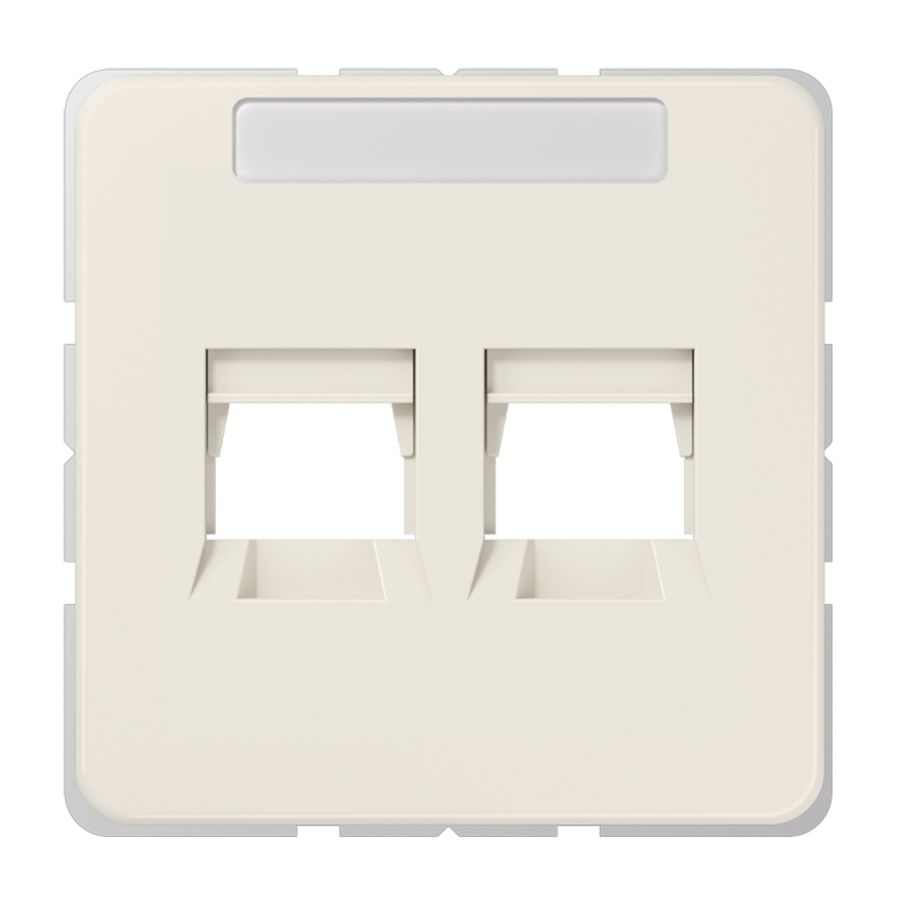 Afdekking wit voor mod.jack 2-voudig CD500