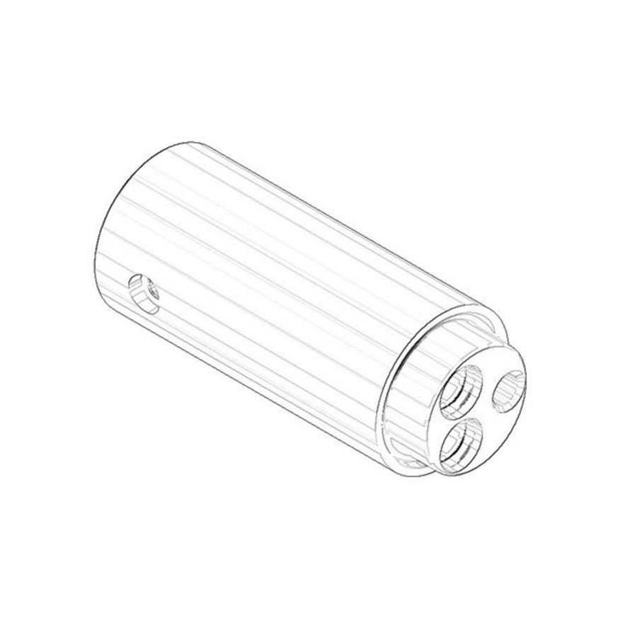 Aansluiting 35x83mm Platina gebors.
