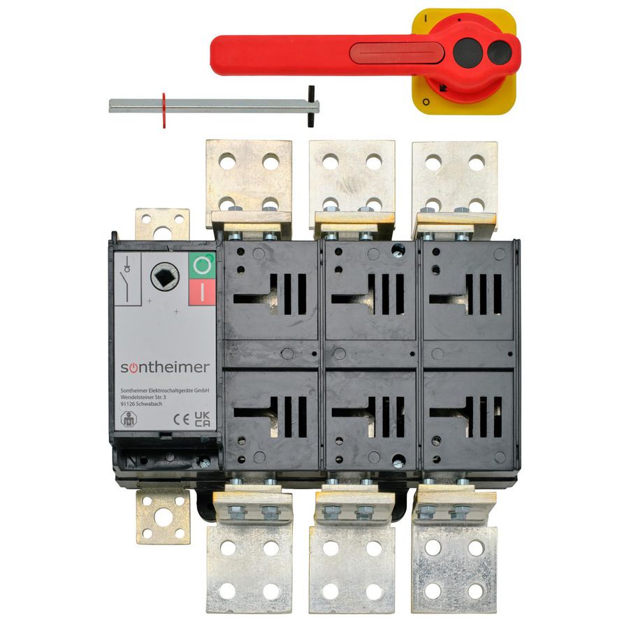 Hoofdschakelaar nood-uit 2000A 3P bodemmontage met as/hendel