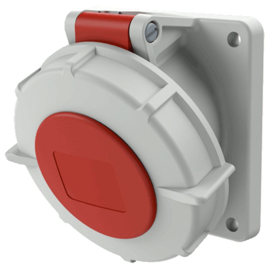 Inbouwwandcontactdoos 16A 5-polig  6H 400V IP67 TwinCONTACT