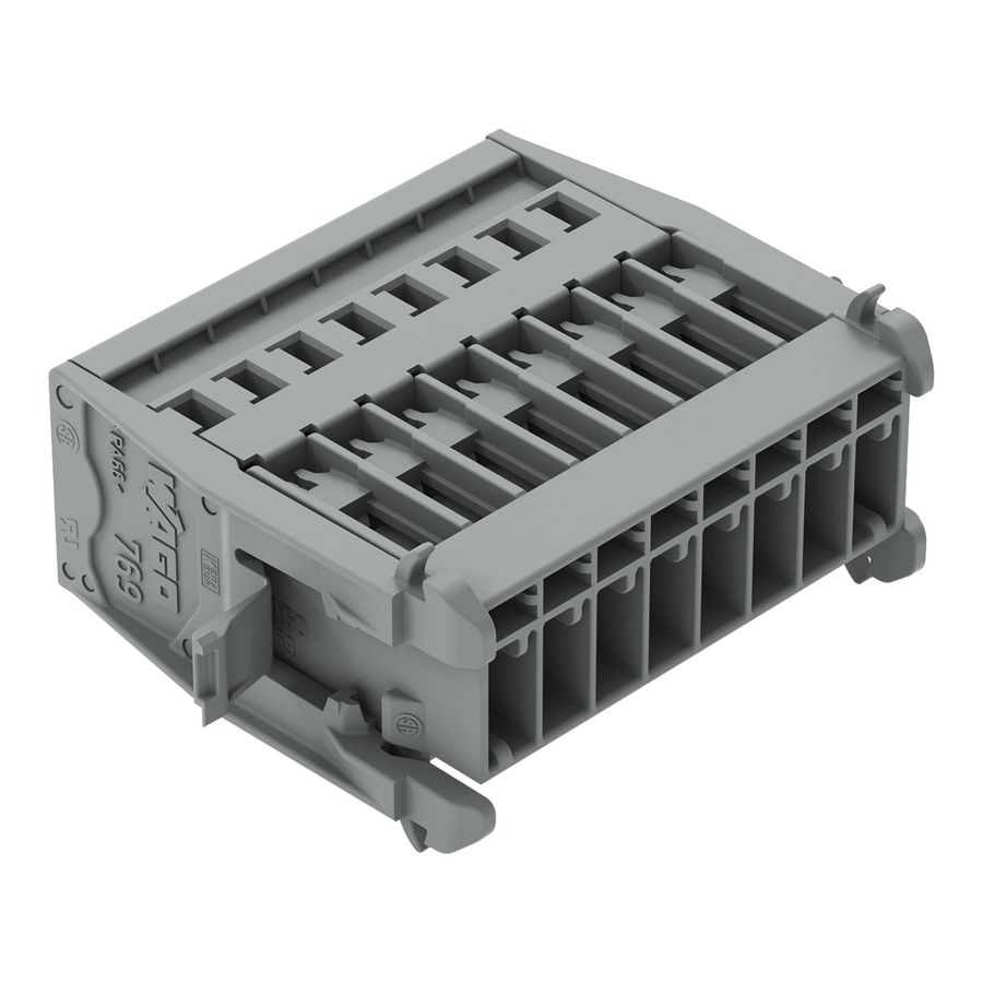 1-draads male steker CAGE CLAMP 4mm² grijs VVE=20