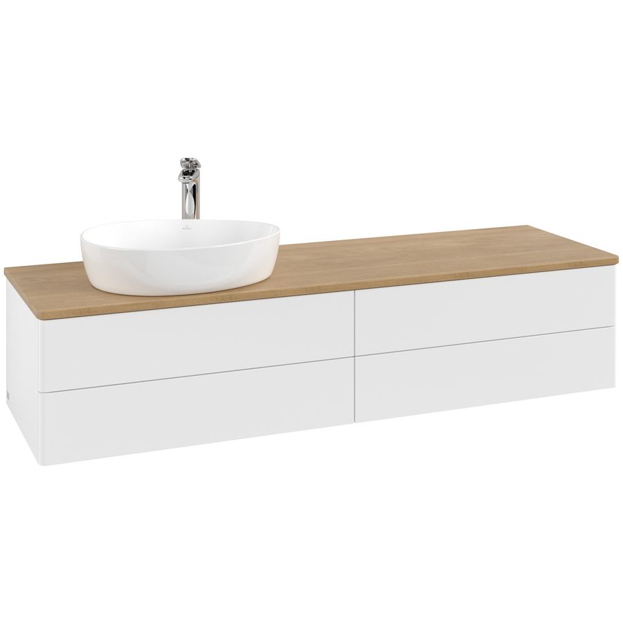 Wastafelonderkast Antao 1600x360x500mm White Matt Lacquer K26051MT