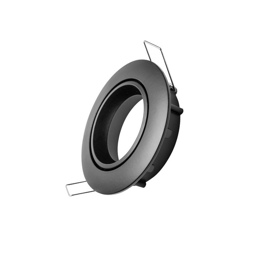 Inbouwarmatuur 50mm rond ø83mm verstelbaar zwart