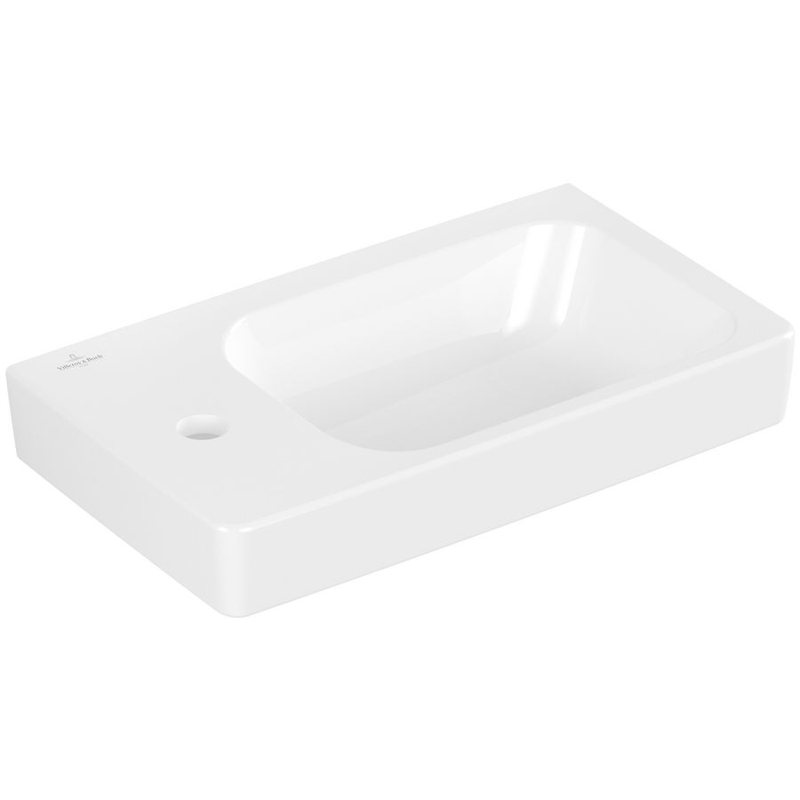 Fontein Architectura 480x275mm wit Alpin kraangat links + overloop