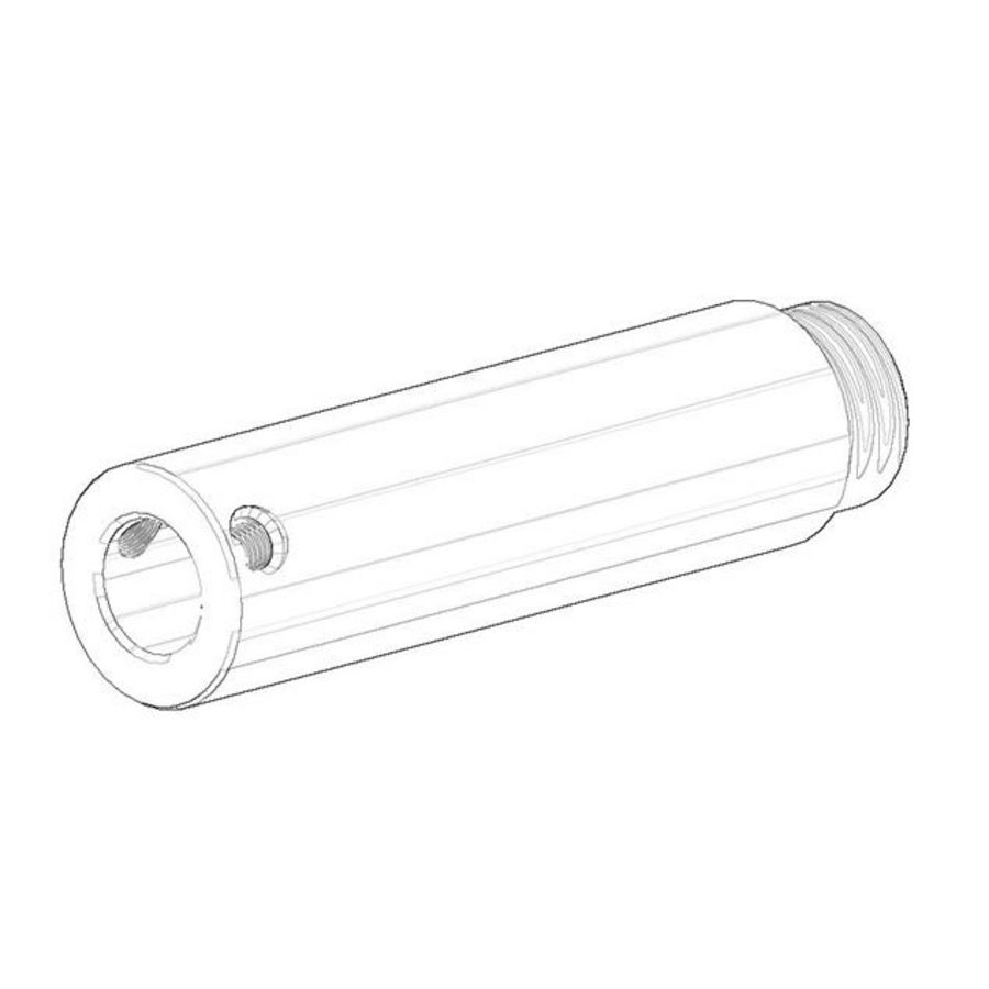 Aansluiting 18x70mm Mat Wit