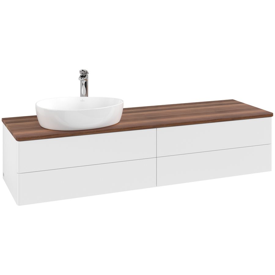 Wastafelonderkast Antao 1600x360x500mm White Matt Lacquer K26052MT