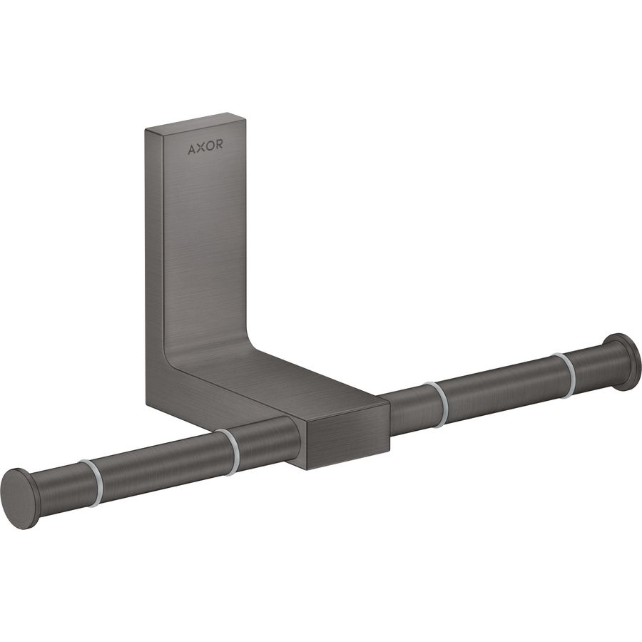 AXOR Universal Rectangular dubbele closetrolhouder Brushed Black Chrome