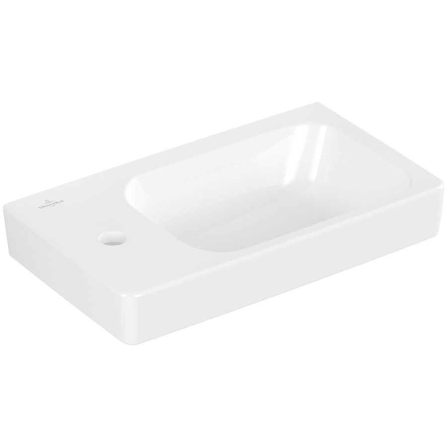 Fontein Architectura 480x275mm wit Alpin kraangat links zonder overloop