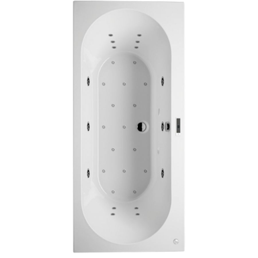 Whirlpool Carolina Rihopool 170x80cm systeem BLISS rechts hoogglans wit