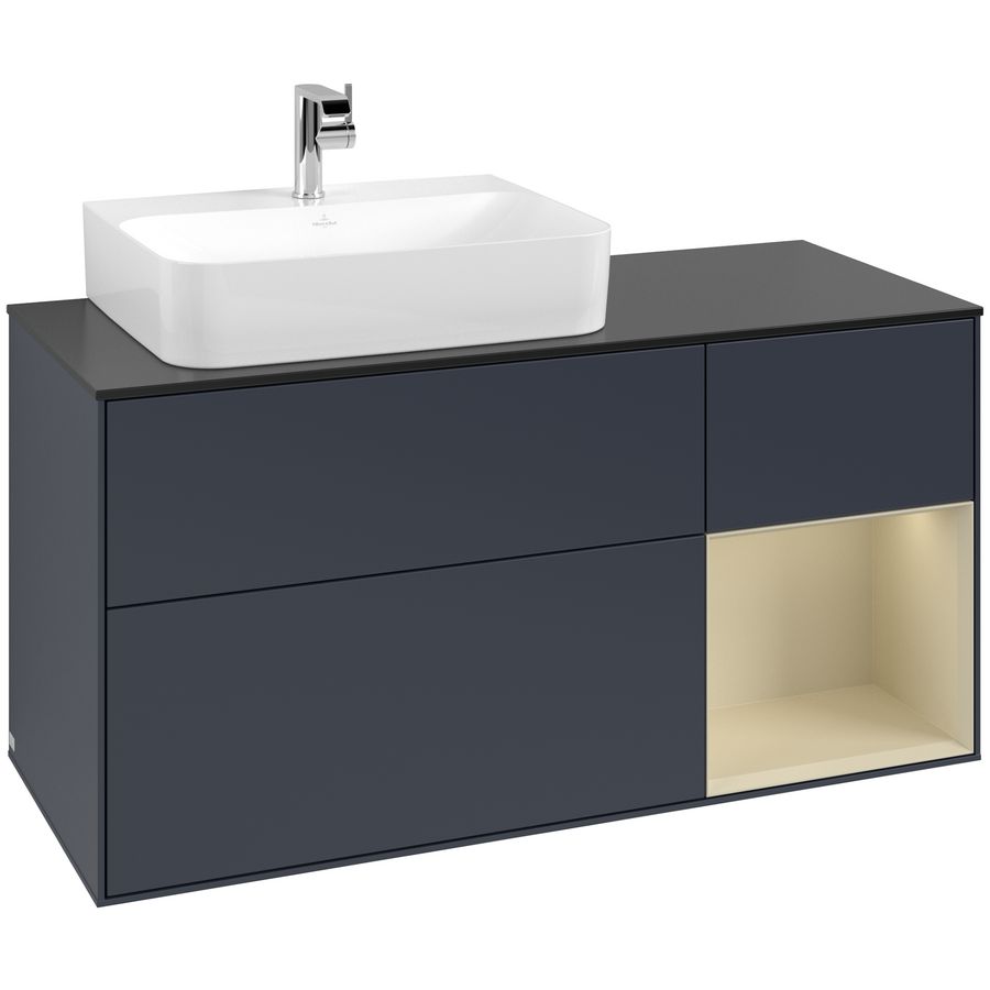 Wastafelonderkast Finion 1200x603x501mm Mid.Blue Matt Lacquer G152HJHG
