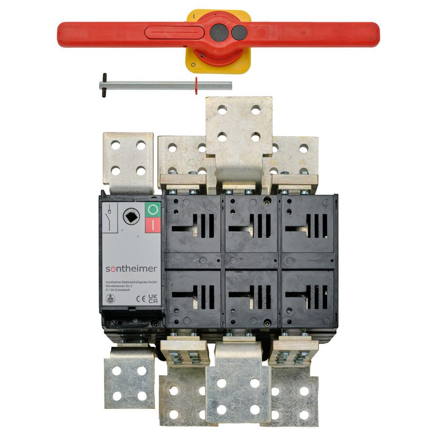 Hoofdschakelaar nood-uit 3150A 4P bodemmontage met as/hendel