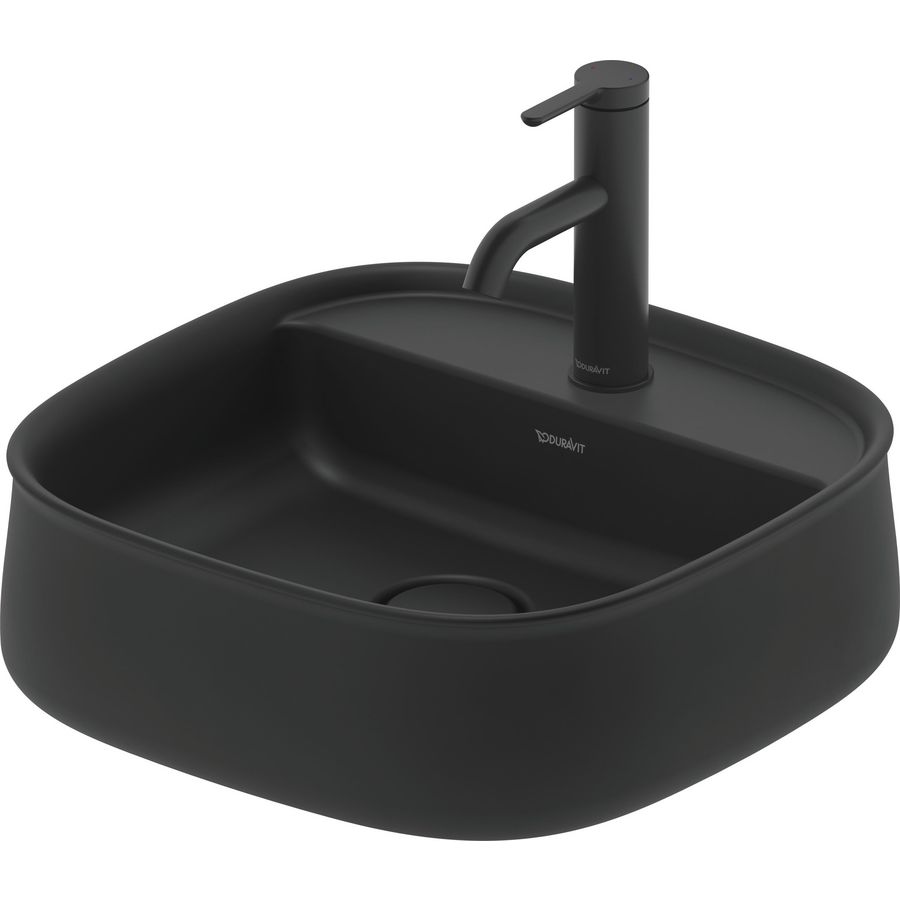 Zencha #237442 Opzetwastafel Antraciet Mat 420mm geslepen met kraangat