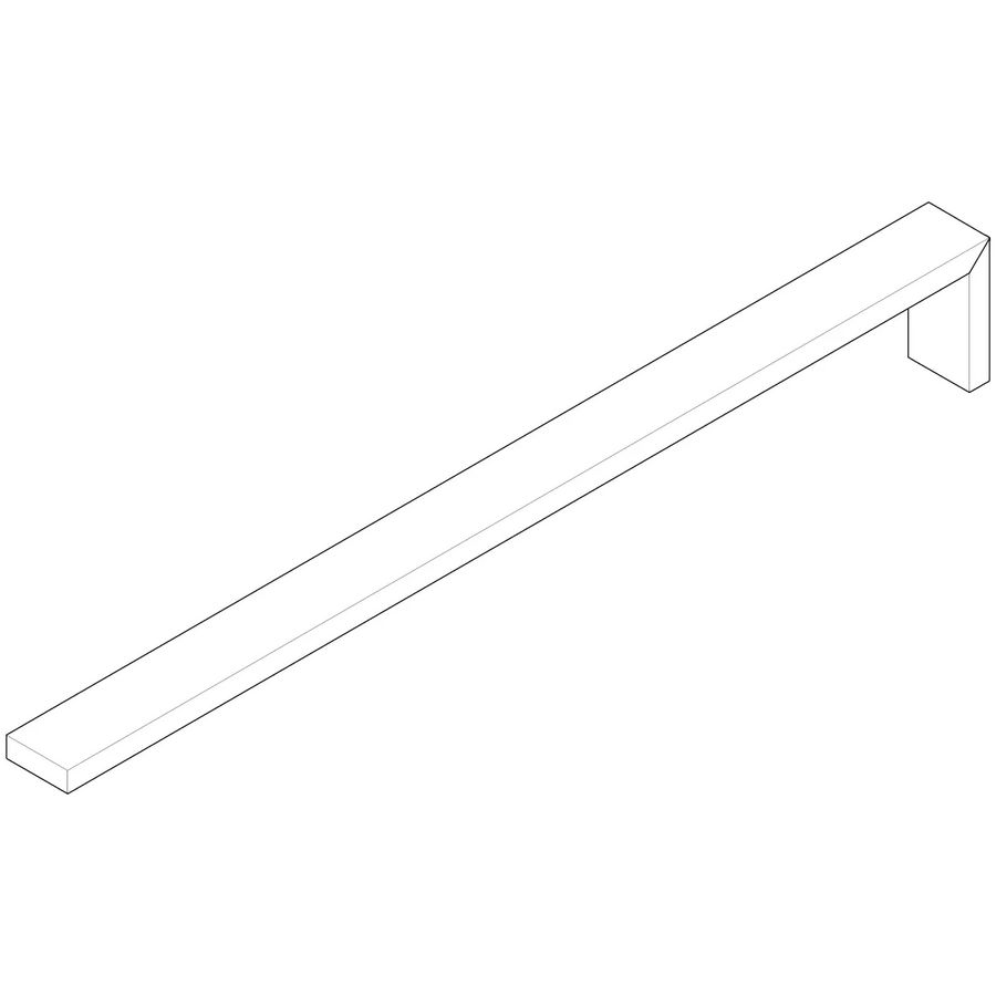 Stang handdoekhouder 19x285x255mm Platina geborsteld