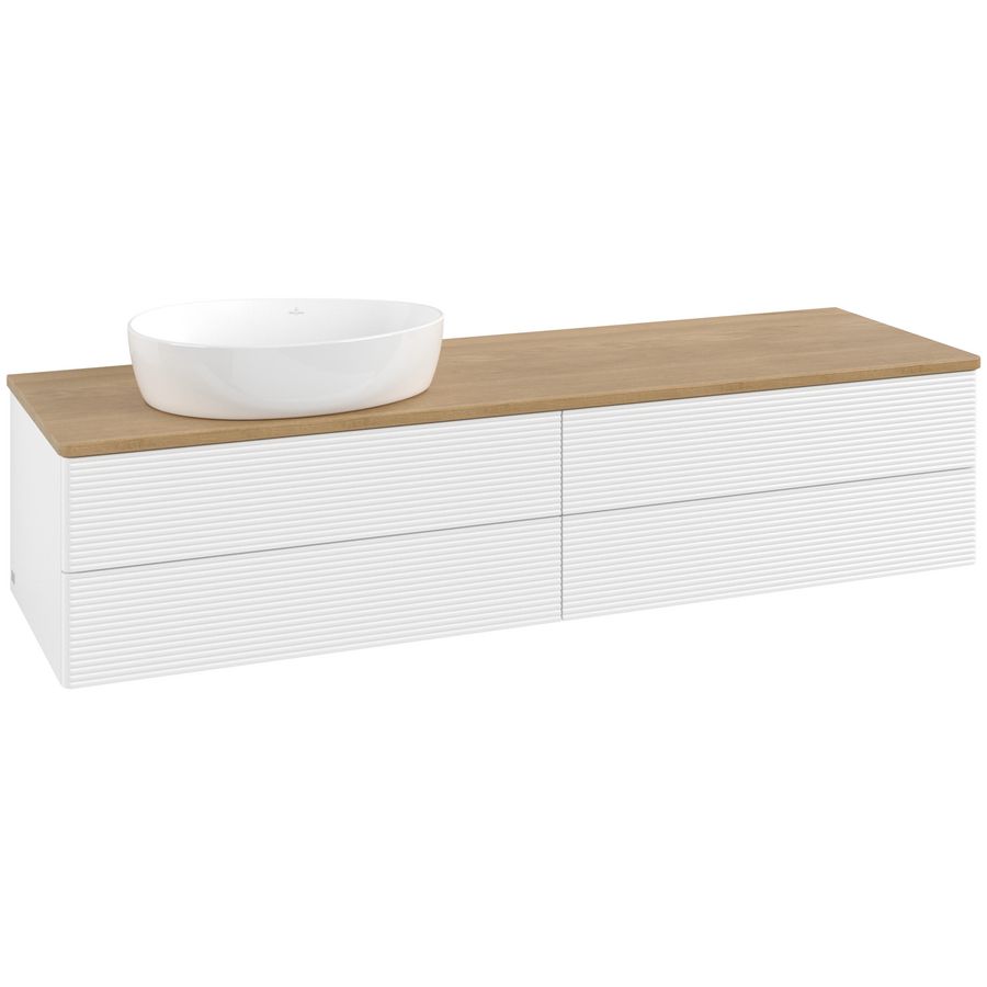 Wastafelonderkast Antao 1600x360x500mm White Matt Lacquer K26111MT