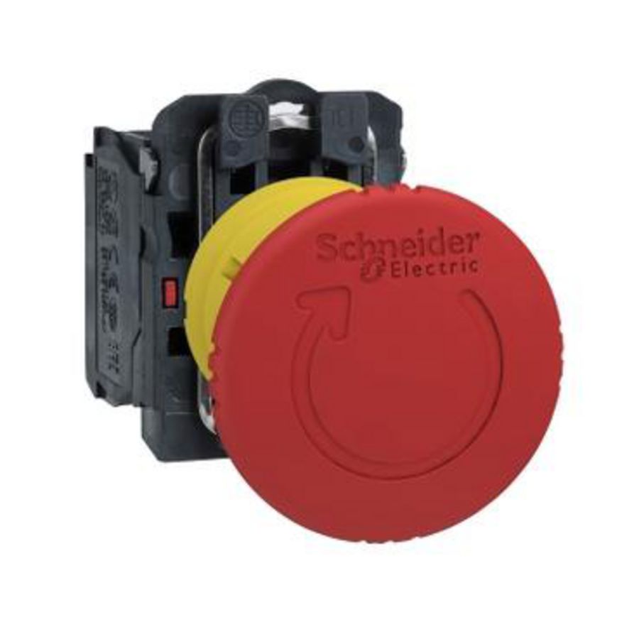 Noodstop 40mm Draaiontgrendeling 22mm Rood Harmony XB5