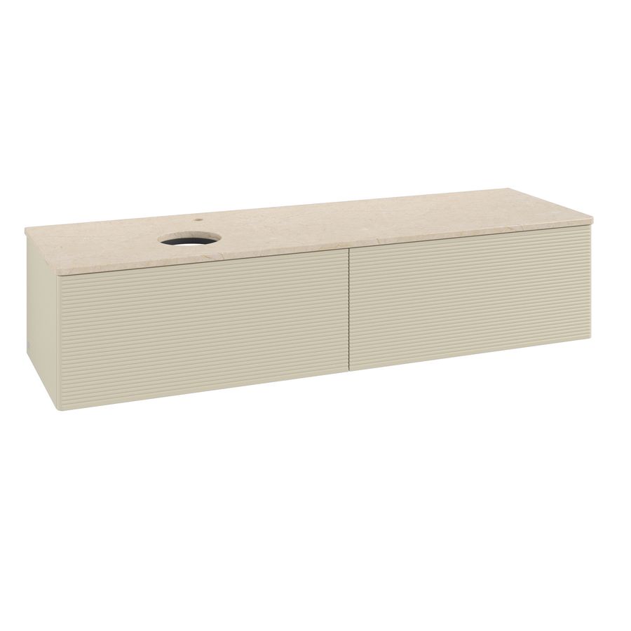 Wastafelonderkast Antao 1600x360x500mm S.Grey Matt Lacquer L37153HJ