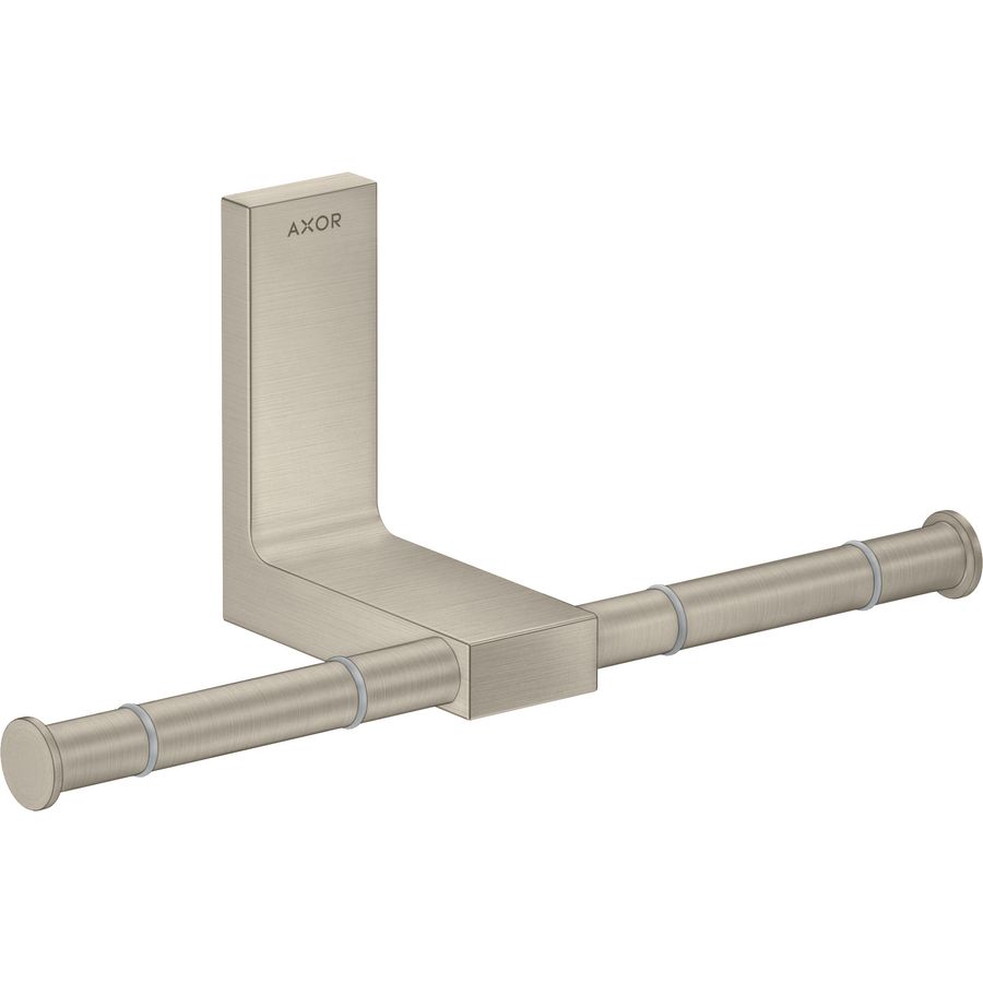 AXOR Universal Rectangular dubbele closetrolhouder Brushed Nickel