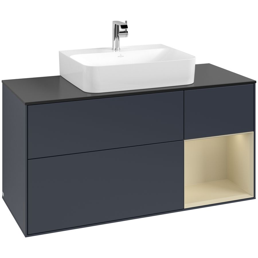 Wastafelonderkast Finion 1200x603x501mm Mid.Blue Matt Lacquer G172HJHG