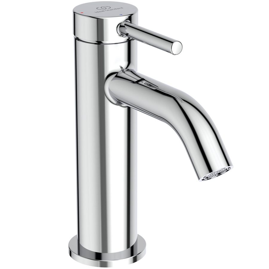 Wastafelmengkraan 3,8l/min bs click waste h85mm chroom ceraline nuovo