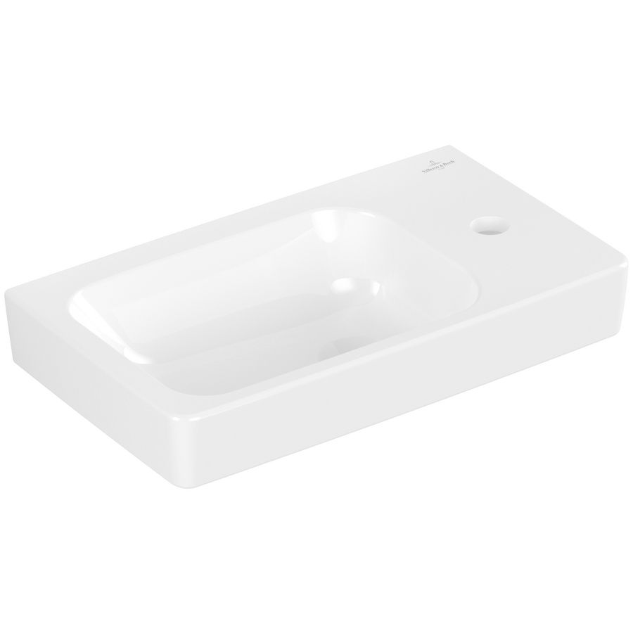 Fontein Architectura 480x275mm wit Alpin CeramicPlus met kraangat rechts zonder overloop