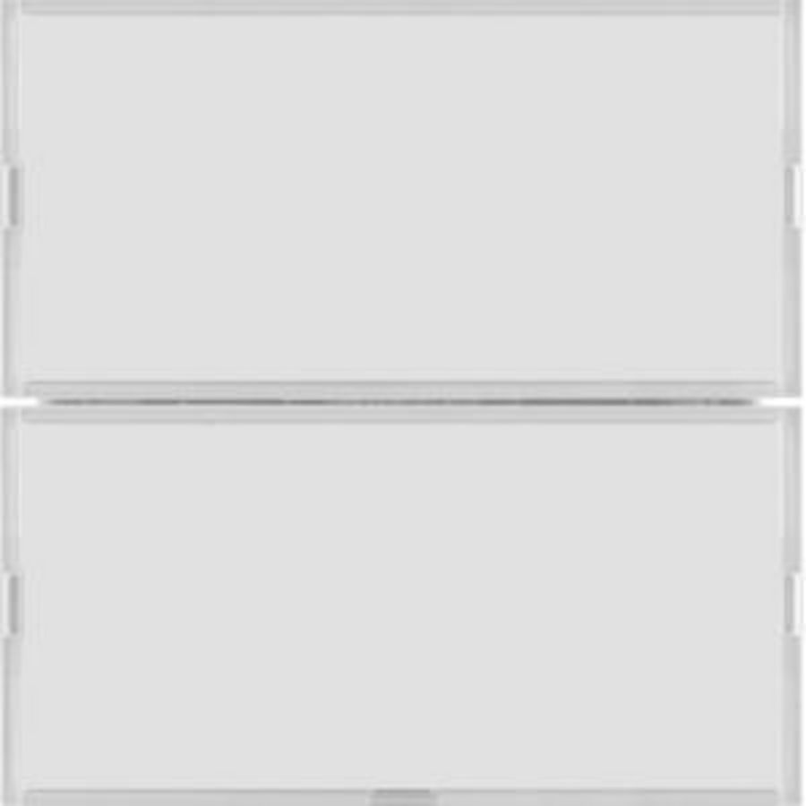 Drukknop opzetmodule 2-v tekstv. berker S/B wit/polarwit