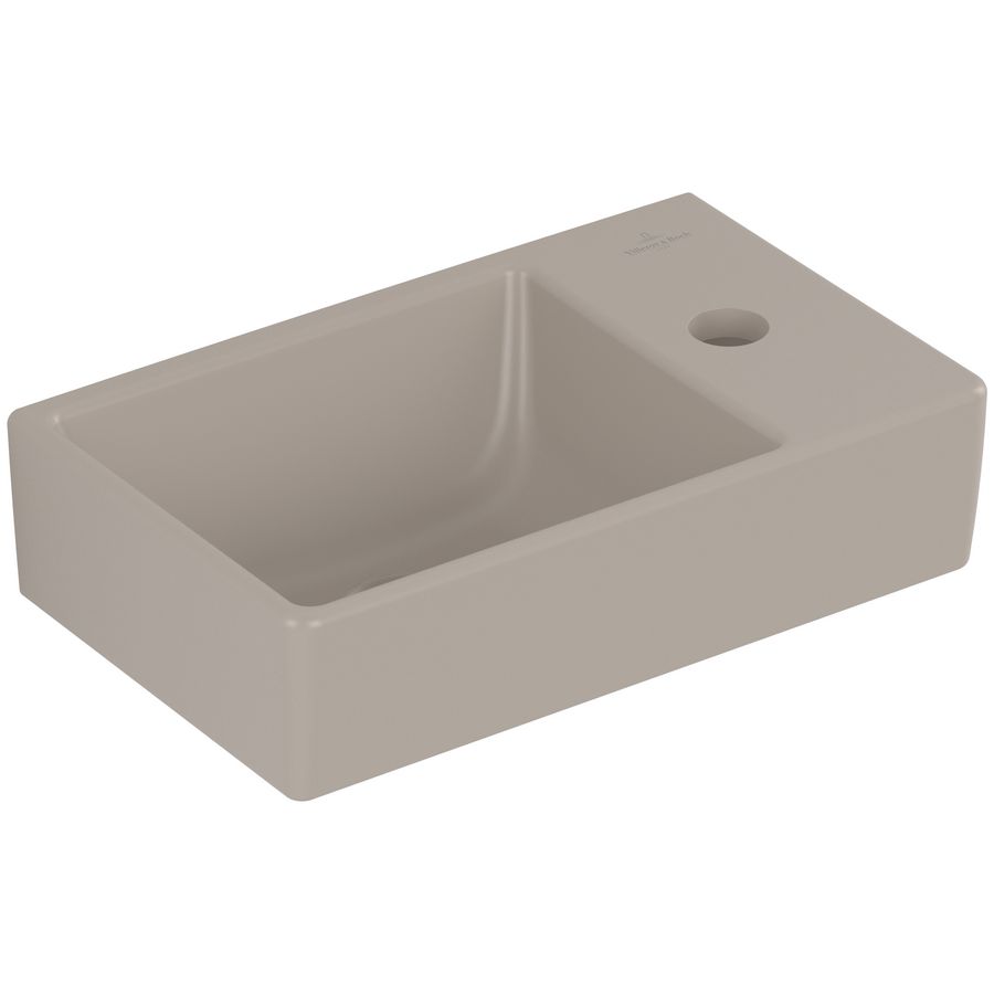 Fontein Avento 360x220mm Almond CeramicPlus kraangat rechts zonder overloop