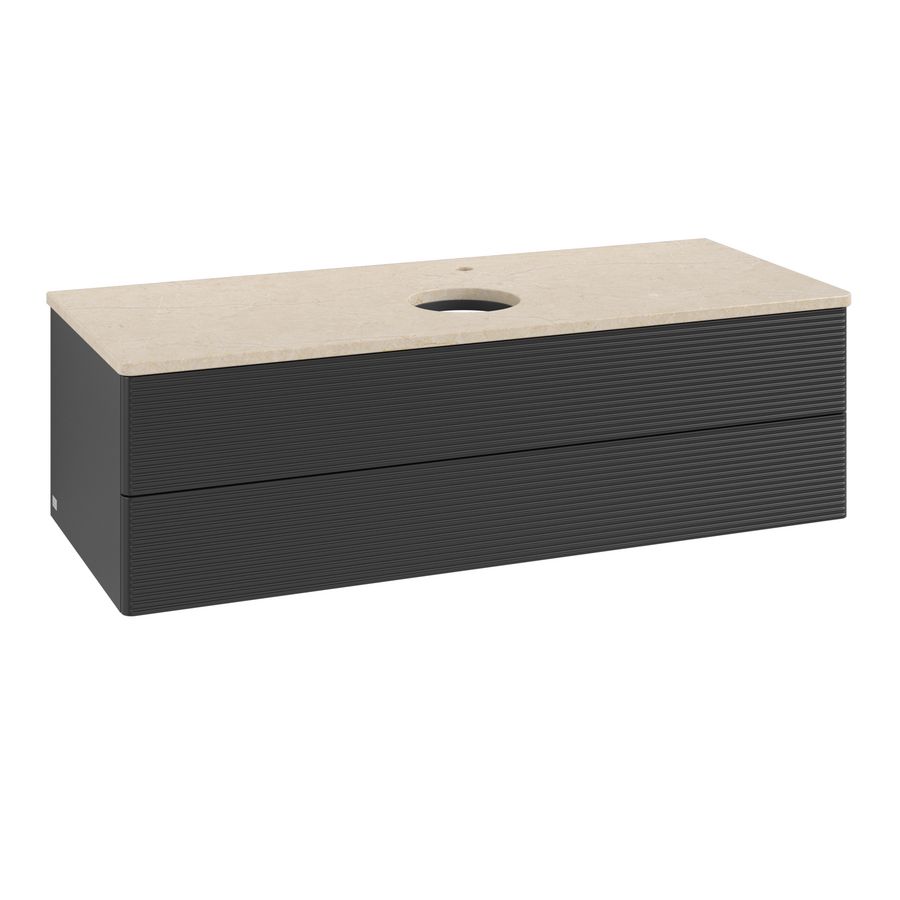 Wastafelonderkast Antao 1200x360x500mm Black Matt Lacquer K21153PD