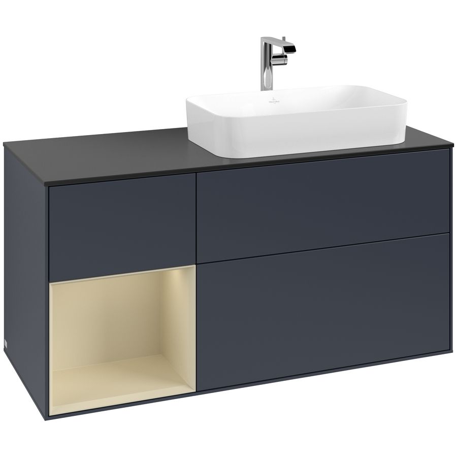 Wastafelonderkast Finion 1200x603x501mm Mid.Blue Matt Lacquer G272HJHG