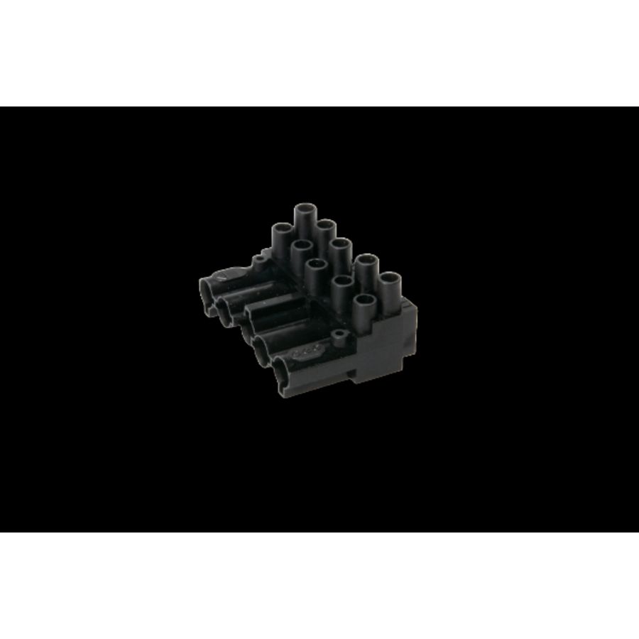 Steker 5-polig female zwart (AC166-A BUD/ 5 zw) VVE=100