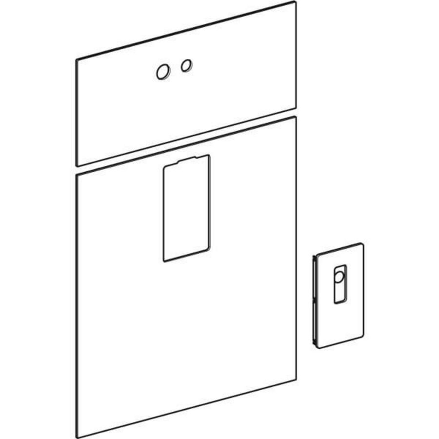Frontafw. MLith wastafel breedte 73 cm glas umb 242.701.SQ.1