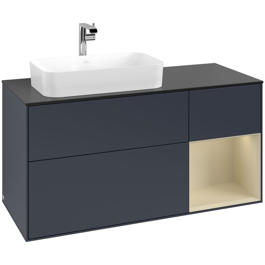 Wastafelonderkast Finion 1200x603x501mm Mid.Blue Matt Lacquer G282HJHG