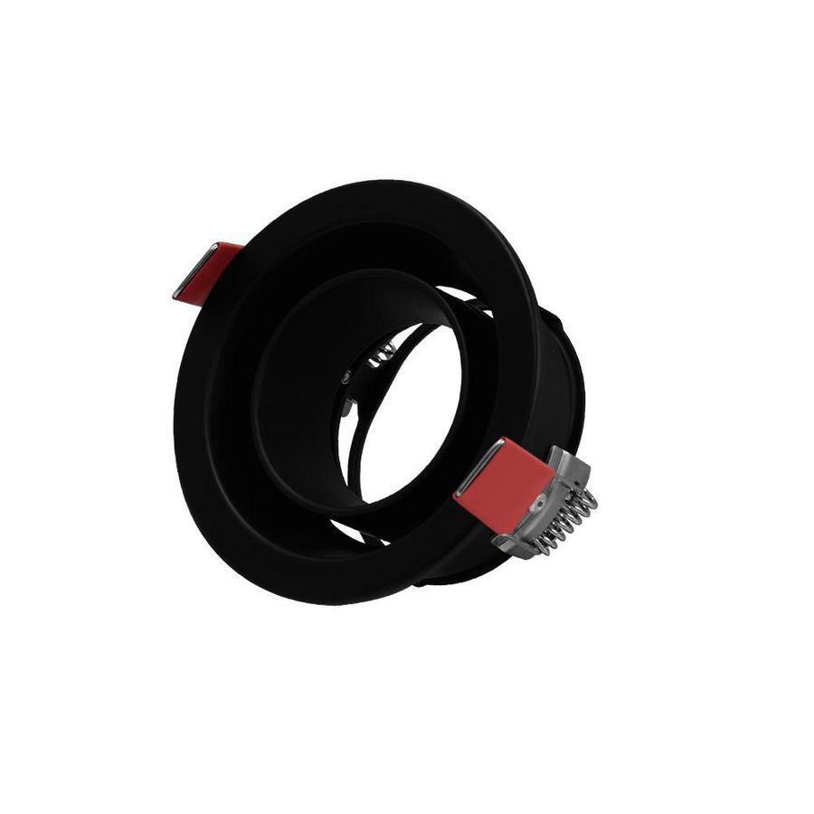 Inbouwarmatuur 50mm rond ø90mm zwart