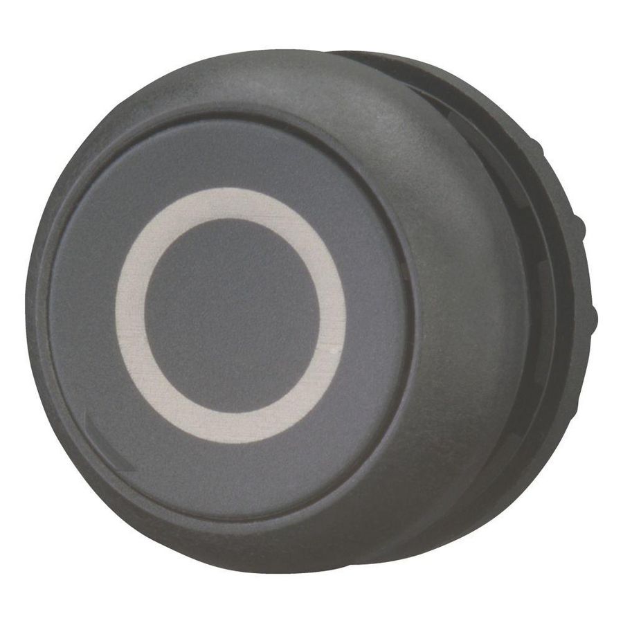 Drukknop vlak zwart 0 terugverend M22S-D-S-X0 VVE=10