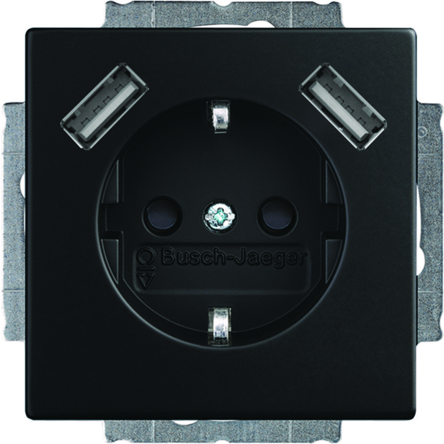 Wcd ra kv + 2xUSB-A voeding f-mat zwart 2 x USB-A aansl