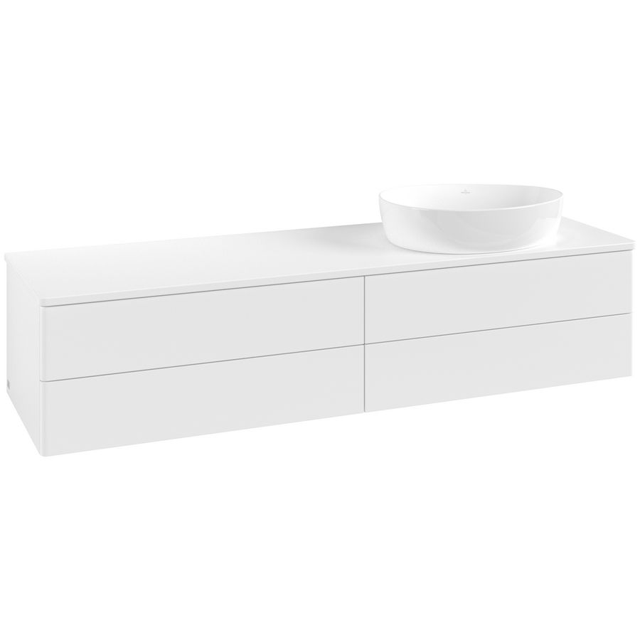 Wastafelonderkast Antao 1600x360x500mm White Matt Lacquer K27010MT