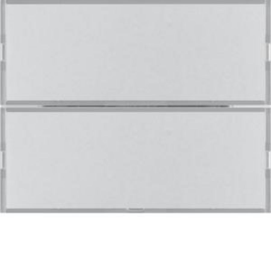 Drukknop opzetmodule 2-v tekstv. berker K aluminium
