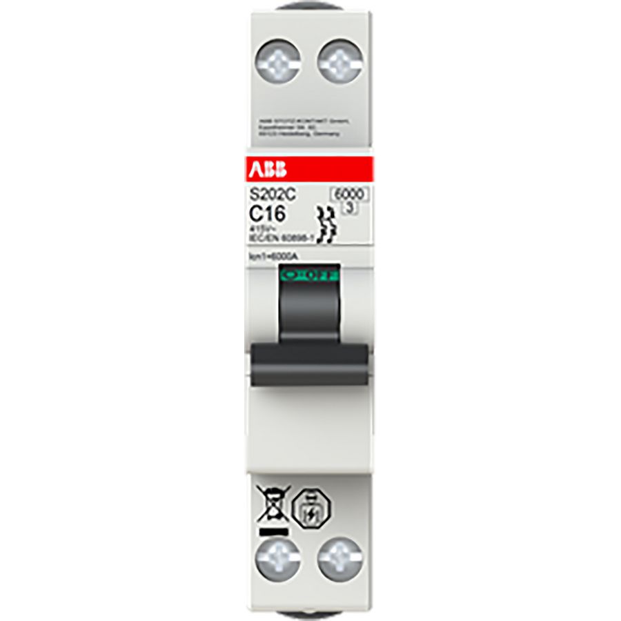 Installatieautomaat 2P 6kA C-karakteristiek 25A voor tractie