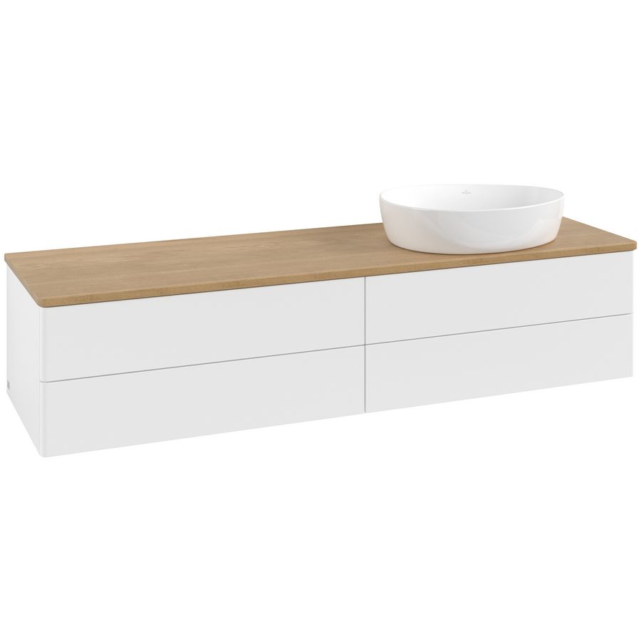 Wastafelonderkast Antao 1600x360x500mm White Matt Lacquer K27011MT