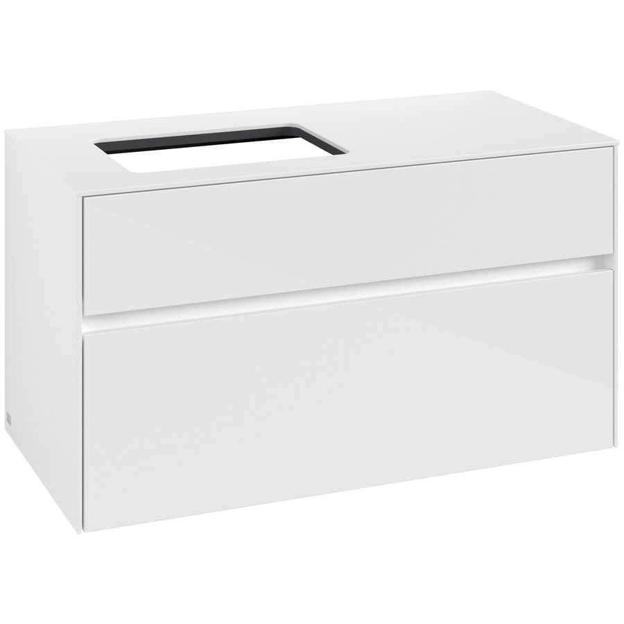 Wastafelonderkast Collaro 1000x548x500mm Glossy White C110B0DH