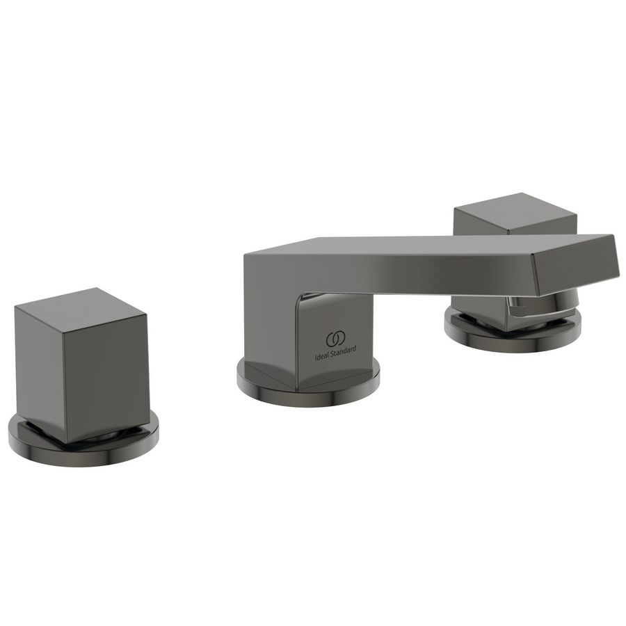 Wastafelmengkraan 3-gats 5l/min m. waste magnetic grey Extra