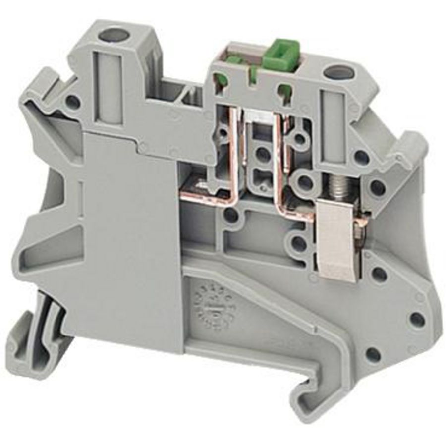 Mes scheidingsklem 4mm2 20A Enkel niveau Grijs VVE=50